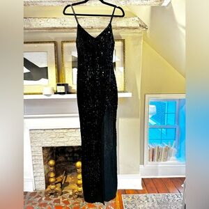 Black Sequin Gown